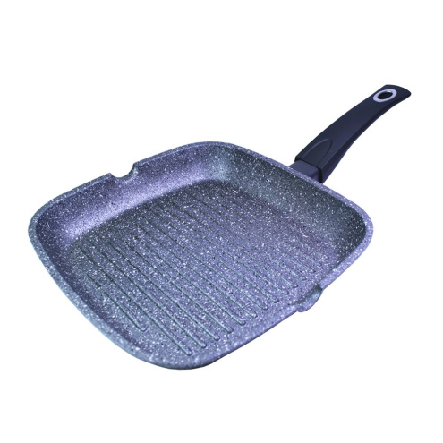 Квадратная сковорода - гриль Fissman Grey Stone 24 х 4 см