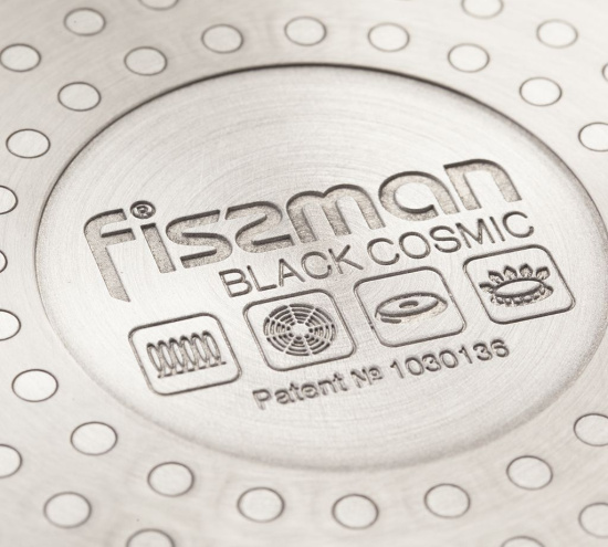 Сотейник Fissman Black Cosmic 26 х 6.5 см / 2.85 л со стеклянной крышкой