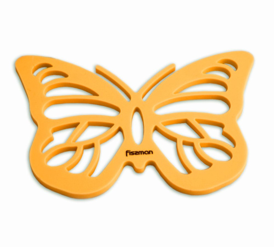 Силиконовая подставка под горячее  в форме бабочки Fissman 21 см на магните